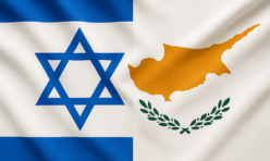 דגל ישראל ודגל קפריסין משולבים